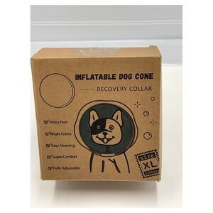Toptakeit XL Inflatable Dog Cone Recovery Collar Pink Space Pattern